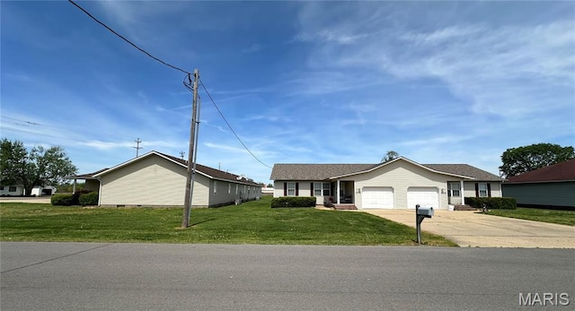 2 One Mile Rd Unit 2-4-6-8, Dexter, MO 63841 - ranch-style home with a garage, driveway, and a front lawn