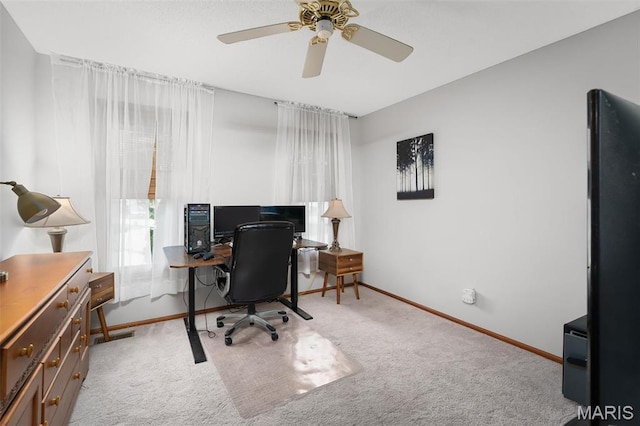 108 Antoinette Ter, Lake St Louis, MO 63367 - carpeted office with a ceiling fan and baseboards