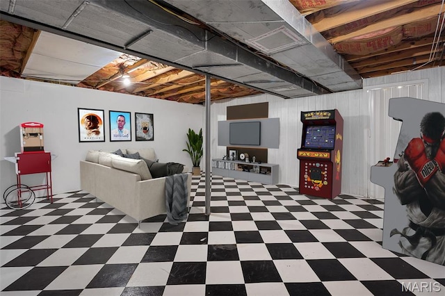 108 Antoinette Ter, Lake St Louis, MO 63367 - finished basement featuring tile patterned floors
