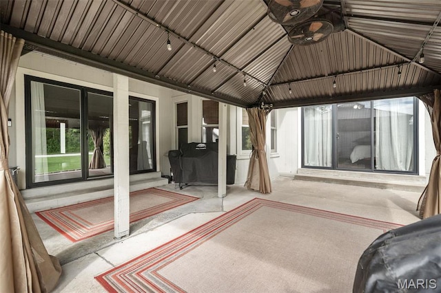 108 Antoinette Ter, Lake St Louis, MO 63367 - view of patio / terrace with a ceiling fan, a gazebo, and entry steps