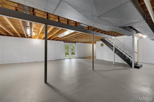 1200 Auber Dr, Manchester, MO 63011 - basement featuring stairway