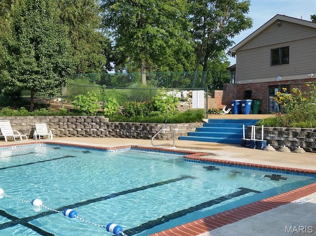 1200 Auber Dr, Manchester, MO 63011 - community pool with fence and a patio area