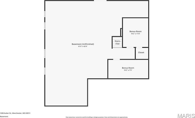 1200 Auber Dr, Manchester, MO 63011 - property floor plan