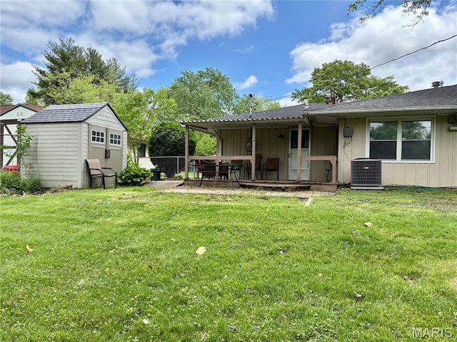 213 Todd Ln, Belleville, IL 62221 - view of yard featuring central air condition unit and a deck