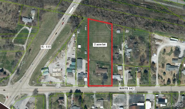 4241 State Route 162, Granite City, IL 62040 - aerial overview of property's location featuring property boundaries highlighted
