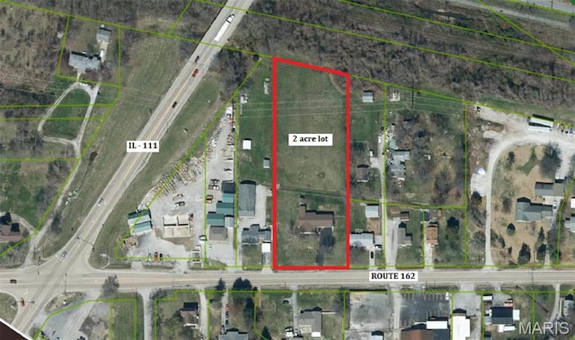 4241 State Route 162, Granite City, IL 62040 - aerial overview of property's location featuring property boundaries highlighted