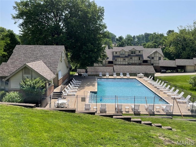 12944 Bryce Canyon Dr, Maryland Heights, MO 63043 - community pool featuring a patio area