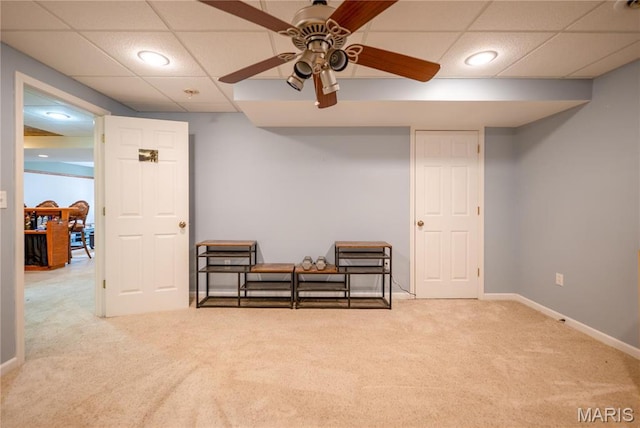 1004 Kodiak Ct, Wentzville, MO 63385 - finished below grade area with carpet flooring and a drop ceiling