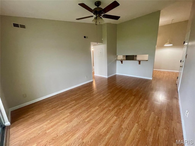 3114 Edwards Pl Unit 304, Maryland Heights, MO 63043 - unfurnished room featuring ceiling fan, wood finished floors, and baseboards