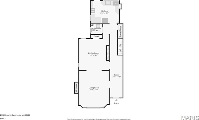 2116 Victor St, Saint Louis, MO 63104 - room layout