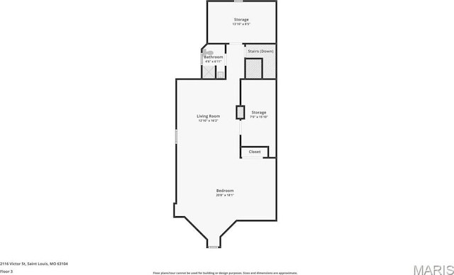 2116 Victor St, Saint Louis, MO 63104 - property floor plan
