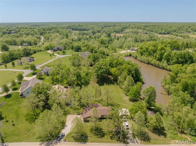 6344 Gibison Rd, Troy, MO 63379 - drone / aerial view of a forest and a large body of water