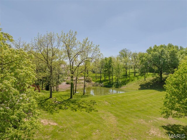 6344 Gibison Rd, Troy, MO 63379 - view of grassy yard with a water view