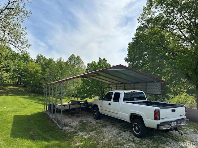 6344 Gibison Rd, Troy, MO 63379 - view of vehicle parking with a carport