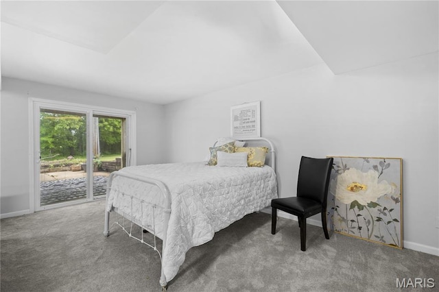 3066 W Meyer Rd, Foristell, MO 63348 - carpeted bedroom with access to outside and baseboards
