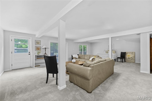 3066 W Meyer Rd, Foristell, MO 63348 - living area with carpet and baseboards