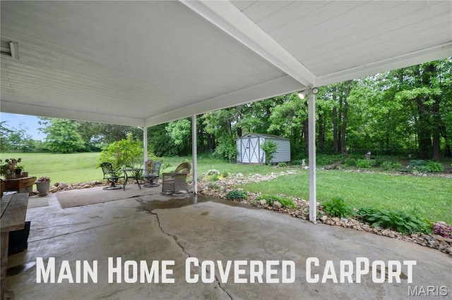 3066 W Meyer Rd, Foristell, MO 63348 - view of patio featuring a shed