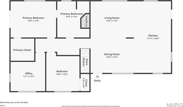 3066 W Meyer Rd, Foristell, MO 63348 - view of property floor plan