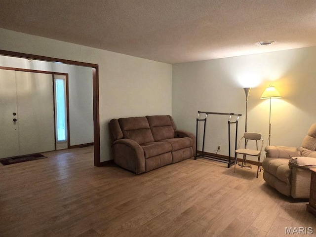 16043 County Road 624, Dexter, MO 63841 - living room featuring light wood-style floors and a textured ceiling