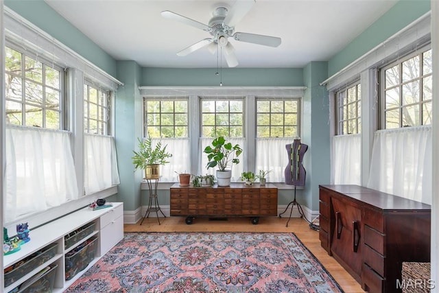 2056 Lafayette Ave Unit 1W, Saint Louis, MO 63104 - sunroom / solarium featuring plenty of natural light, baseboards, and wood finished floors