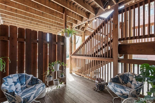 2056 Lafayette Ave Unit 1W, Saint Louis, MO 63104 - wooden deck featuring stairs