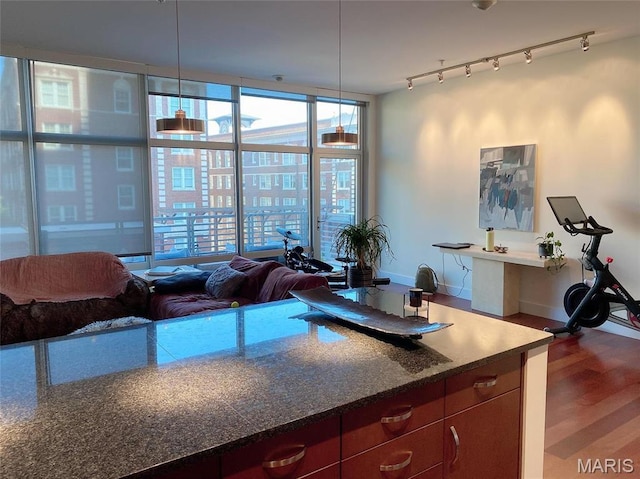 9 N Euclid Ave Unit 510, Saint Louis, MO 63108 - living room with wood finished floors and baseboards