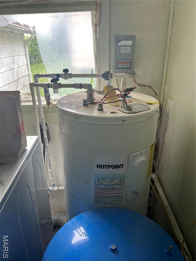 2481 Wayne 361, Piedmont, MO 63957 - utility room with water heater and washer / clothes dryer