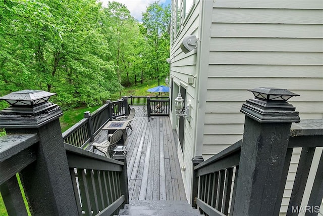 1424 Haarman Oak Dr, Wildwood, MO 63005 - view of wooden deck