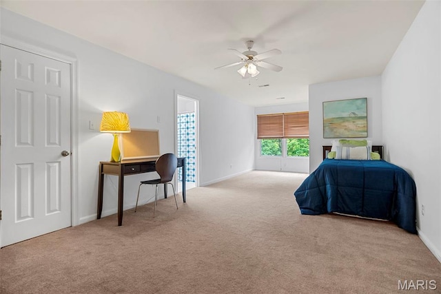 1424 Haarman Oak Dr, Wildwood, MO 63005 - carpeted bedroom featuring baseboards and a ceiling fan
