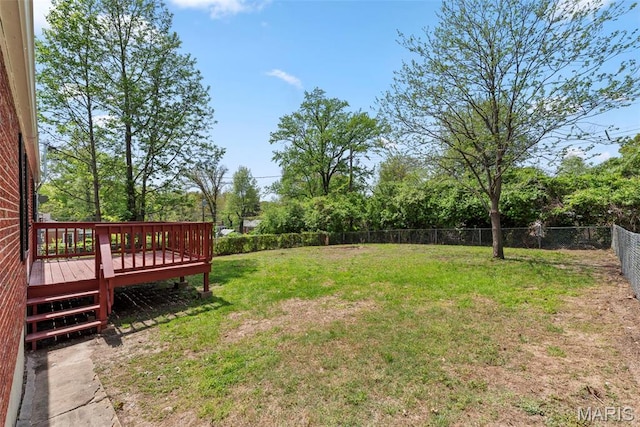 4717 Roxie St, Saint Louis, MO 63121 - view of yard with a wooden deck