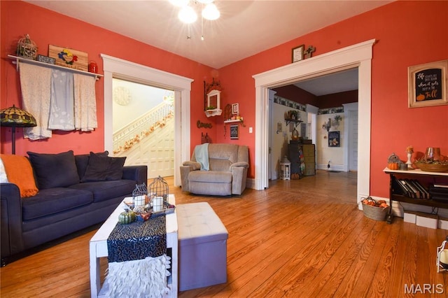 120 E Corbin St, Bethalto, IL 62010 - living area with wood finished floors and baseboards