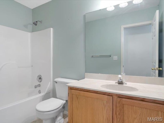 927 Annabrook Park Dr, Ofallon, MO 63366 - bathroom with vanity, toilet, and tub / shower combination