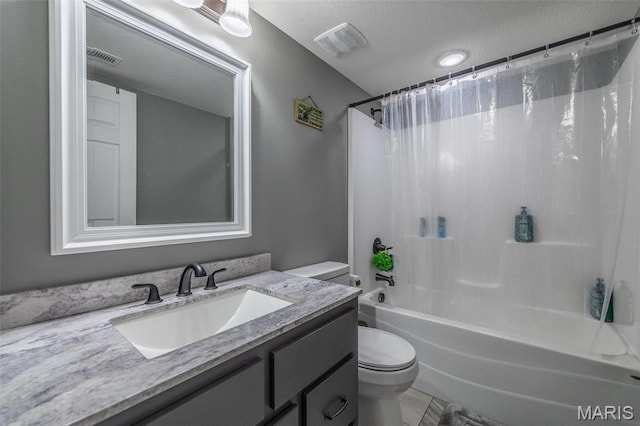 1541 Fairfield Dr, Lebanon, MO 65536 - bathroom featuring toilet, shower / bathtub combination with curtain, and vanity