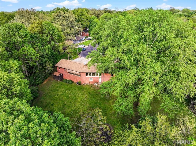 11 Wilshire St, East Alton, IL 62024 - view from above of property featuring a forest