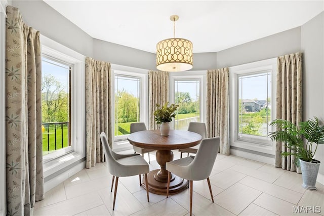 dining area featuring plenty of natural light