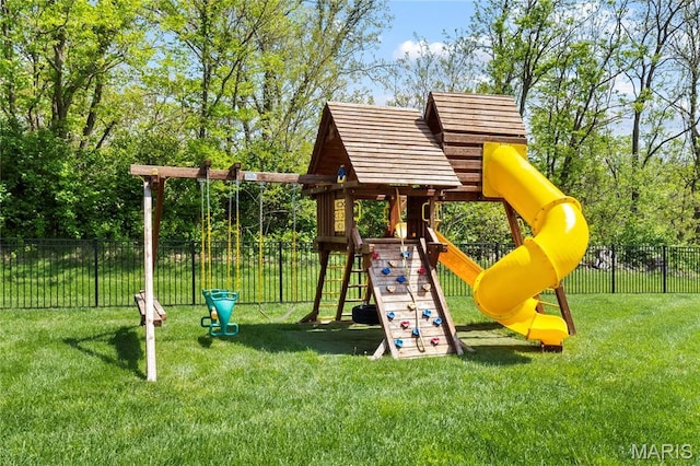 view of community jungle gym