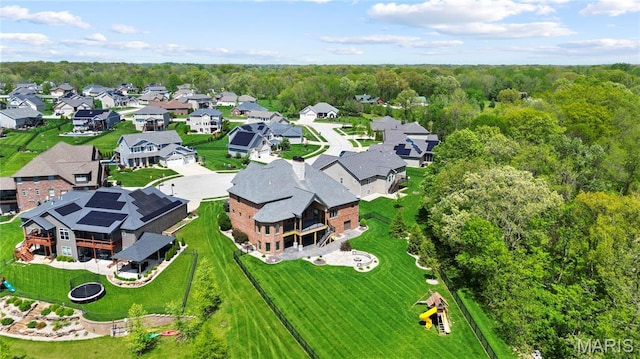 aerial view of residential area