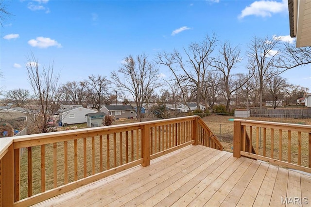 119 Monica Dr, Sunset Hills, MO 63127 - wooden deck featuring a residential view and a fenced backyard