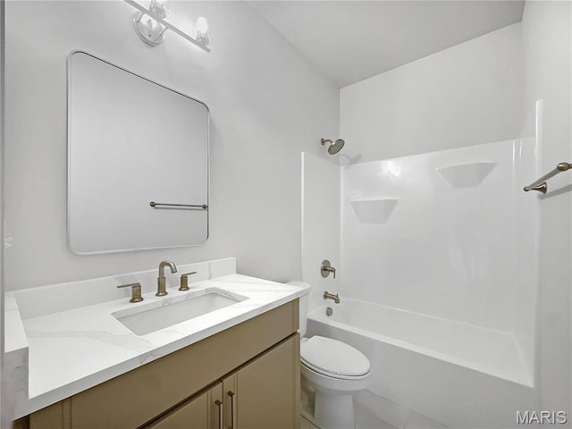 130 Stone Canyon Blvd, Foristell, MO 63348 - full bathroom with vanity, toilet, and  shower combination