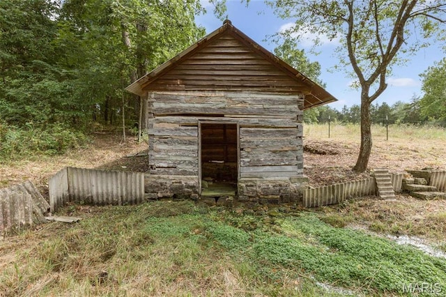 view of shed