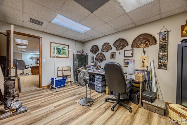 23598 Falcon Rd, Lebanon, MO 65536 - office featuring a drop ceiling and wood finished floors
