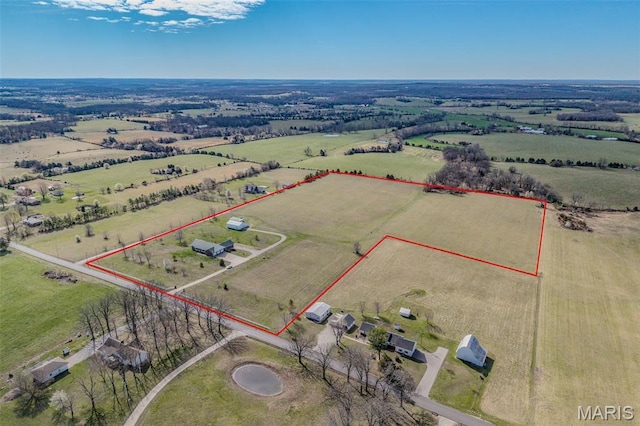 23598 Falcon Rd, Lebanon, MO 65536 - view of rural area featuring property parcel outlined