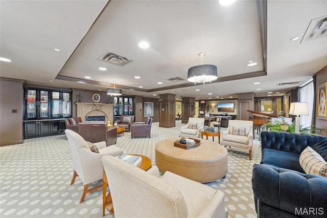community lobby featuring recessed lighting
