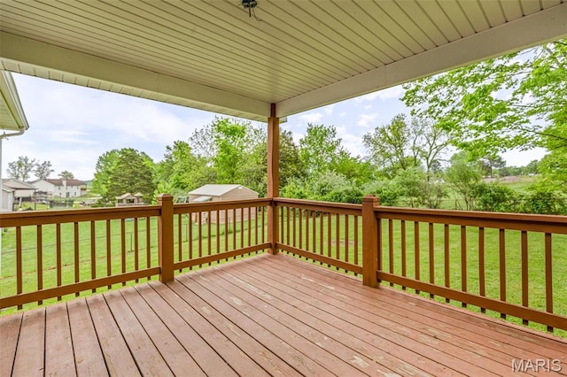 1824 Oak Knl, Farmington, MO 63640 - wooden terrace with a lawn