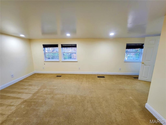 436 Hern Ave, Saint Louis, MO 63135 - carpeted spare room featuring recessed lighting and baseboards