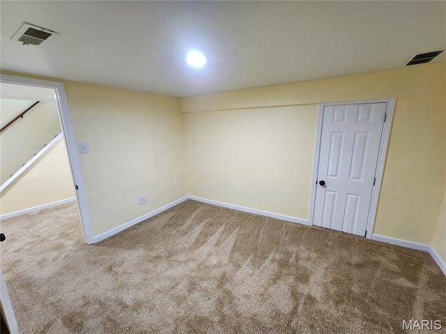 436 Hern Ave, Saint Louis, MO 63135 - finished basement featuring baseboards, carpet floors, and stairway
