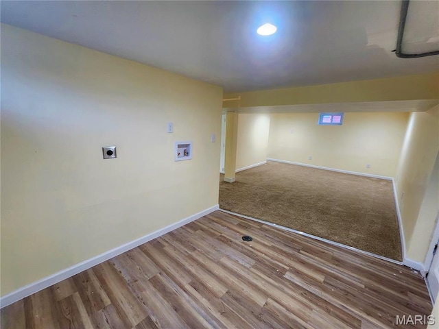 436 Hern Ave, Saint Louis, MO 63135 - finished basement with baseboards and wood finished floors