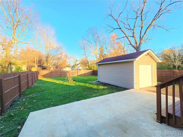 436 Hern Ave, Saint Louis, MO 63135 - view of yard featuring a patio and an outdoor structure