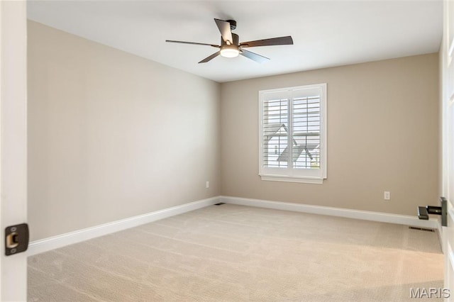 973 Tara Ct, Chesterfield, MO 63005 - unfurnished room with light colored carpet and ceiling fan