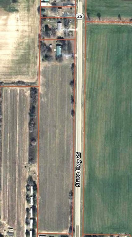 34829 State Highway 25, Clarkton, MO 63837 - aerial view of property's location with property boundaries highlighted